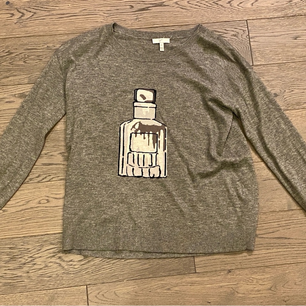 Joie Cashmere Blend Long Sleeve Gray Sweater